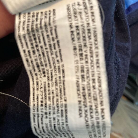 Desigual Navy and Mixed Patterned Long Sleeve Top includes velvet bling daisy - Picture 13 of 13